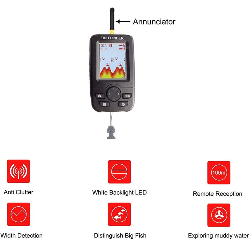 Wireless Sonar Fish Finder, Po - Fish Finder Portable recension och pris