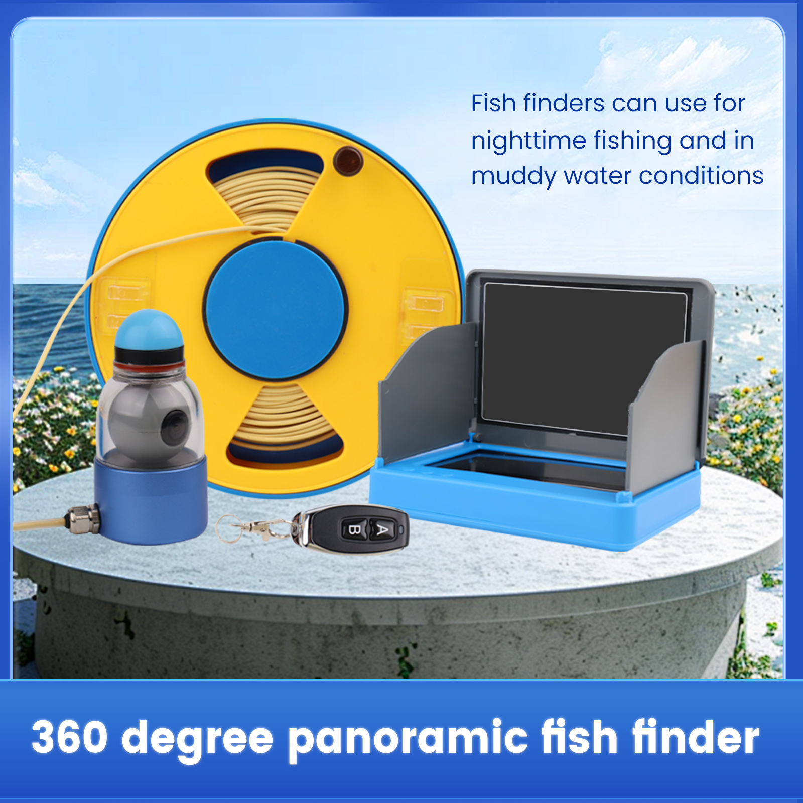 WIFI 360° Underwater Fishing C - Fish Finder Portable recension och pris