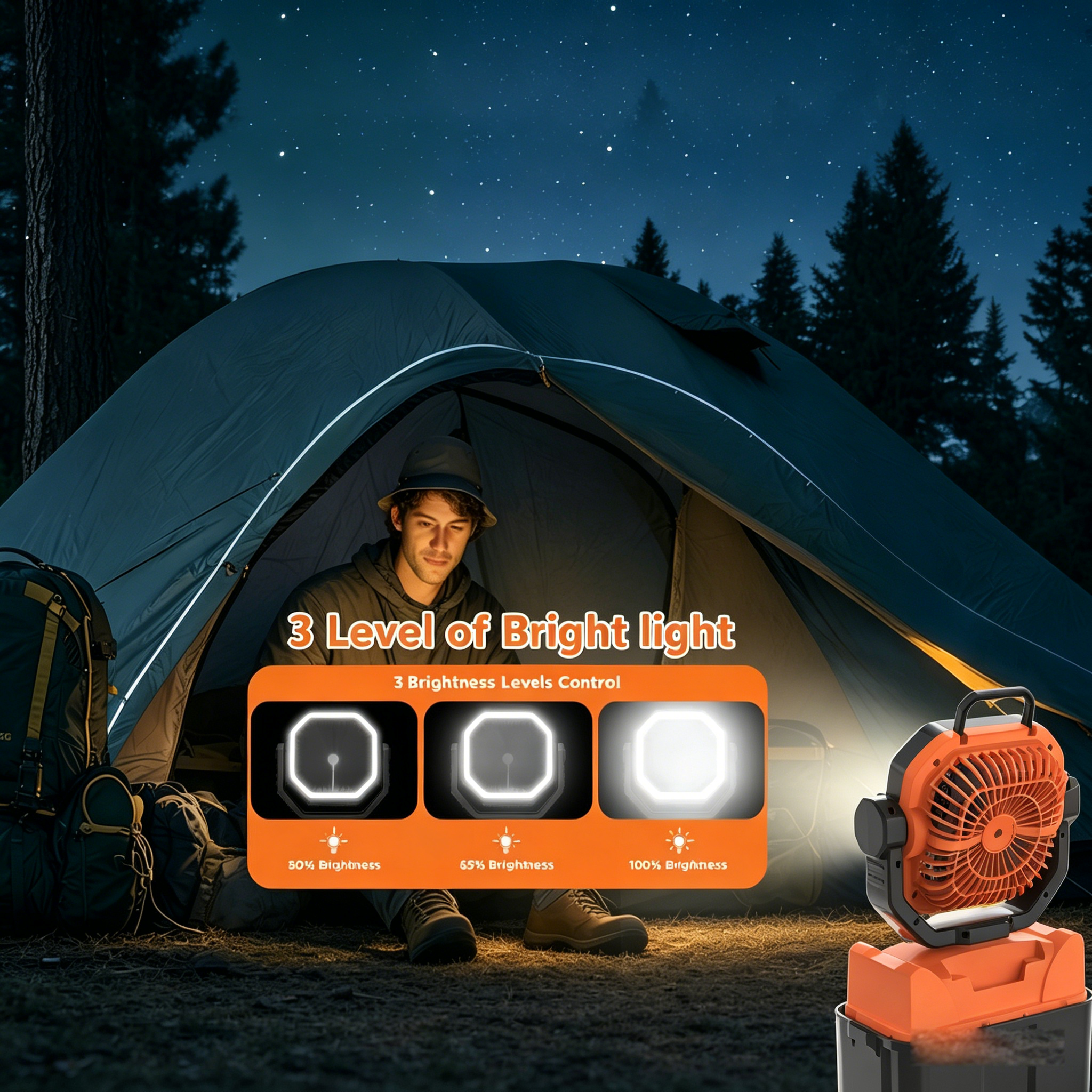 30000mAh Spray Camping Fan wit - Fish Finder Battery recension och pris