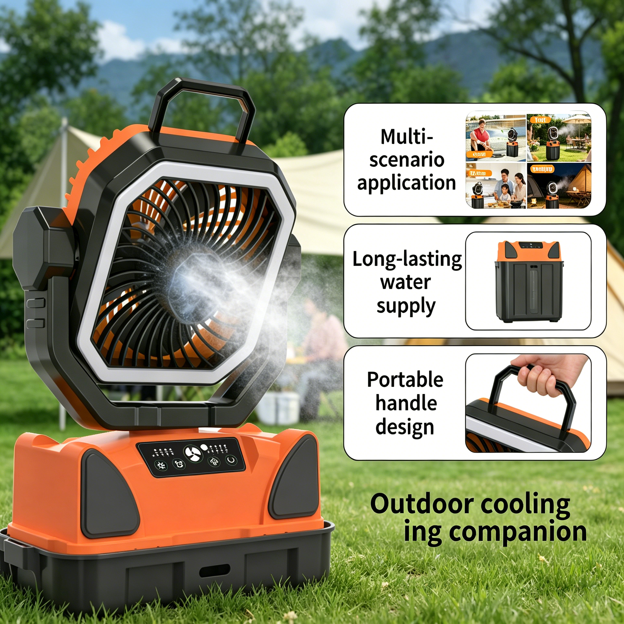 30000mAh Spray Camping Fan wit - Fish Finder Battery recension och pris