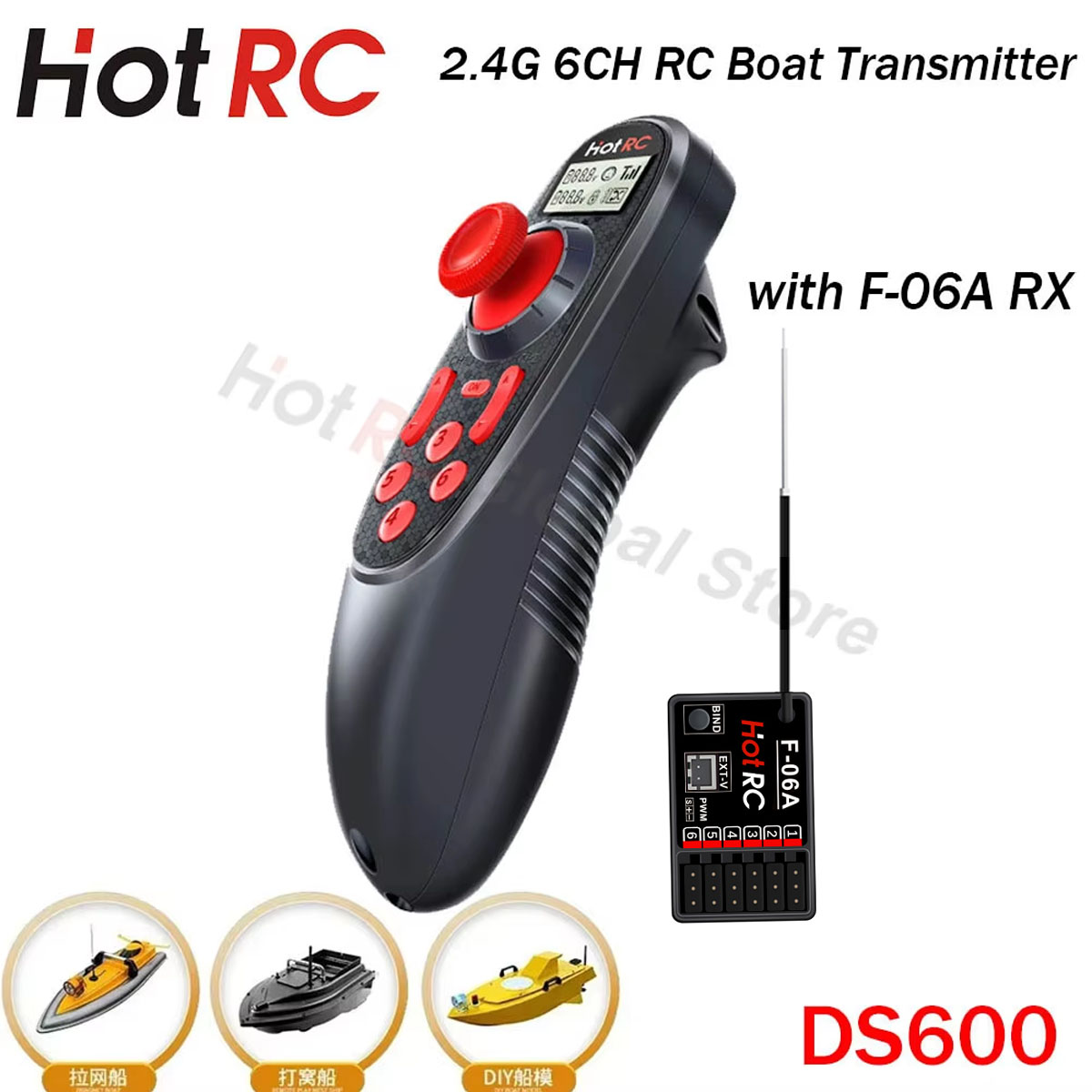 HOTRC DS600 6CH 6 Channel 2.4G - Fish Finder Battery recension och pris