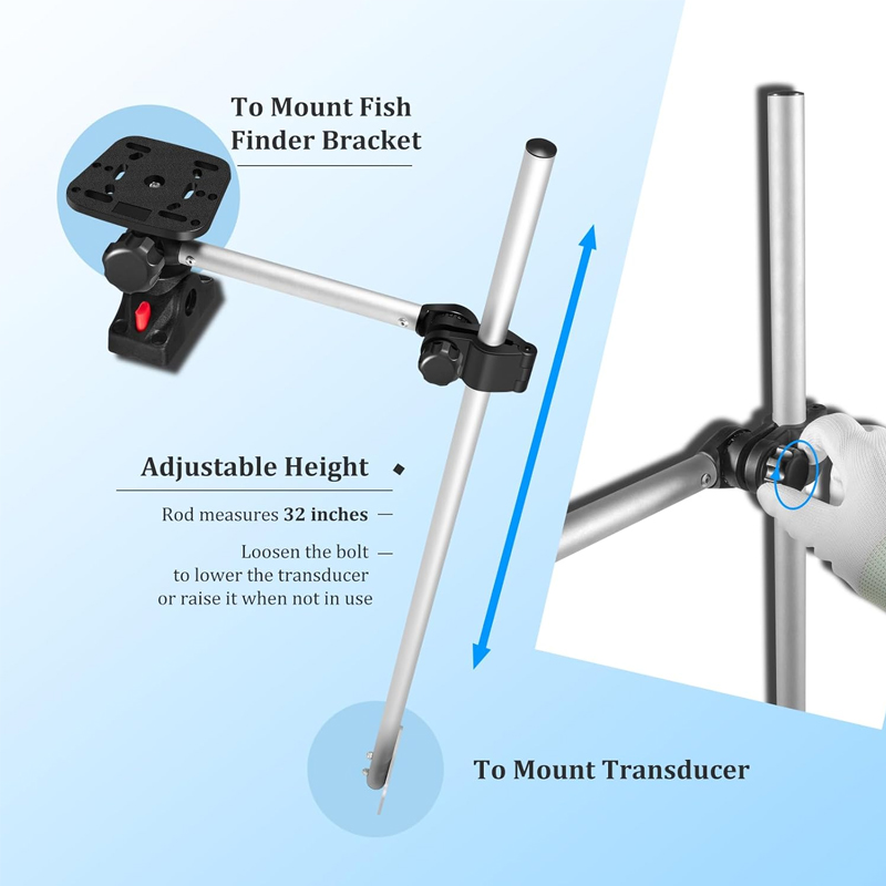 360° Rotation ,Marine Fish Fin - Fish Finder Mount recension och pris