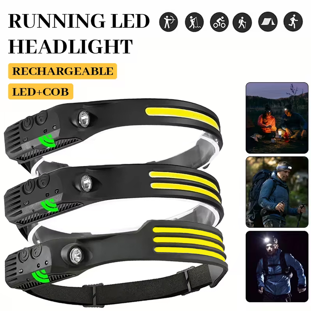 COB LED Induction Headlamp USB - Fish Finder Battery recension och pris